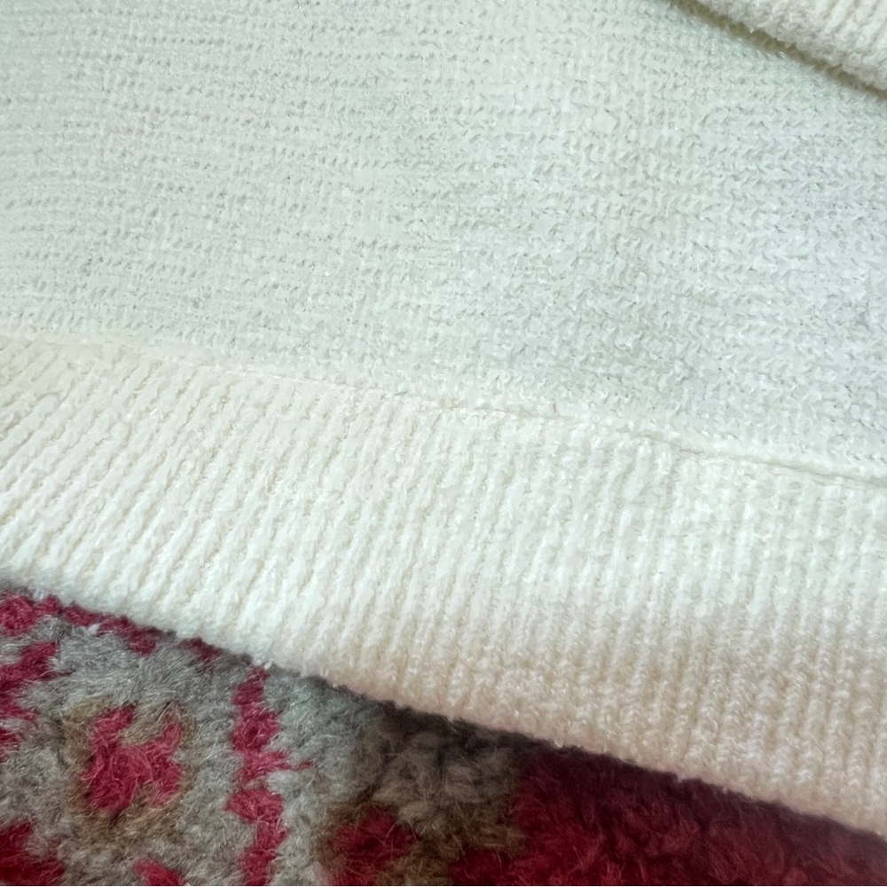 Free People XS Oversized Cream Ottoman Tunic Relaxed Ivory Soft Dressy Sweater - Picture 10 of 14